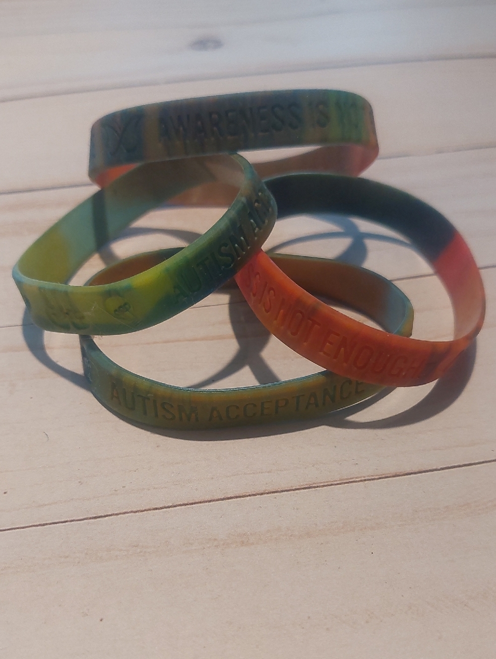 Autism Acceptance Kids Silicone Wristbands - Multicolor